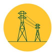 Graphic of power lines