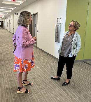 Hallway conversation